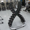 Hammer Strength Dumbbells with Life Fitness Rack